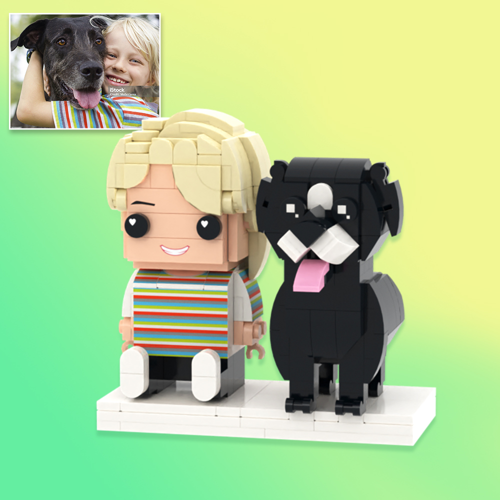 Personalized Full Body 3 People Brick Figures Custom Sitting Brick Figures Universal Interlocking Plastic Toy Christmas Gift - Get Photo Blanket