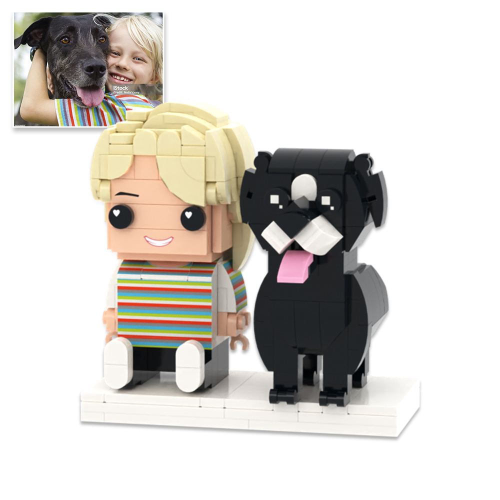 Personalized Full Body 3 People Brick Figures Custom Sitting Brick Figures Universal Interlocking Plastic Toy Christmas Gift - Get Photo Blanket