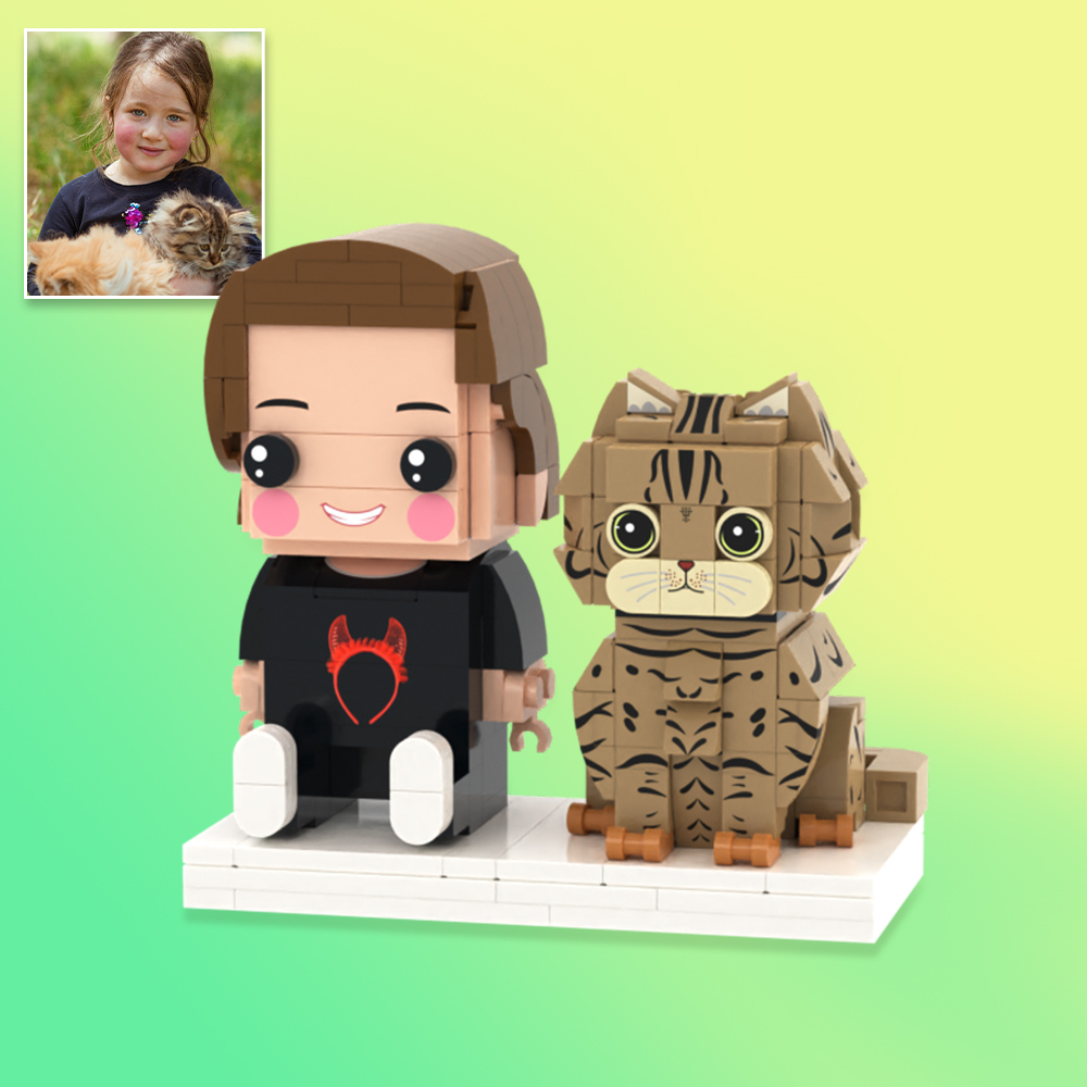 Personalized Full Body 3 People Brick Figures Custom Sitting Brick Figures Universal Interlocking Plastic Toy Christmas Gift - Get Photo Blanket