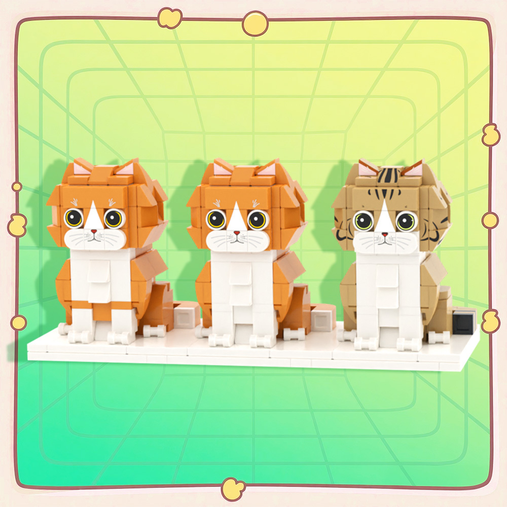 Persaonalized Cat Dog Full Body Brick Figures Pet Family Gift