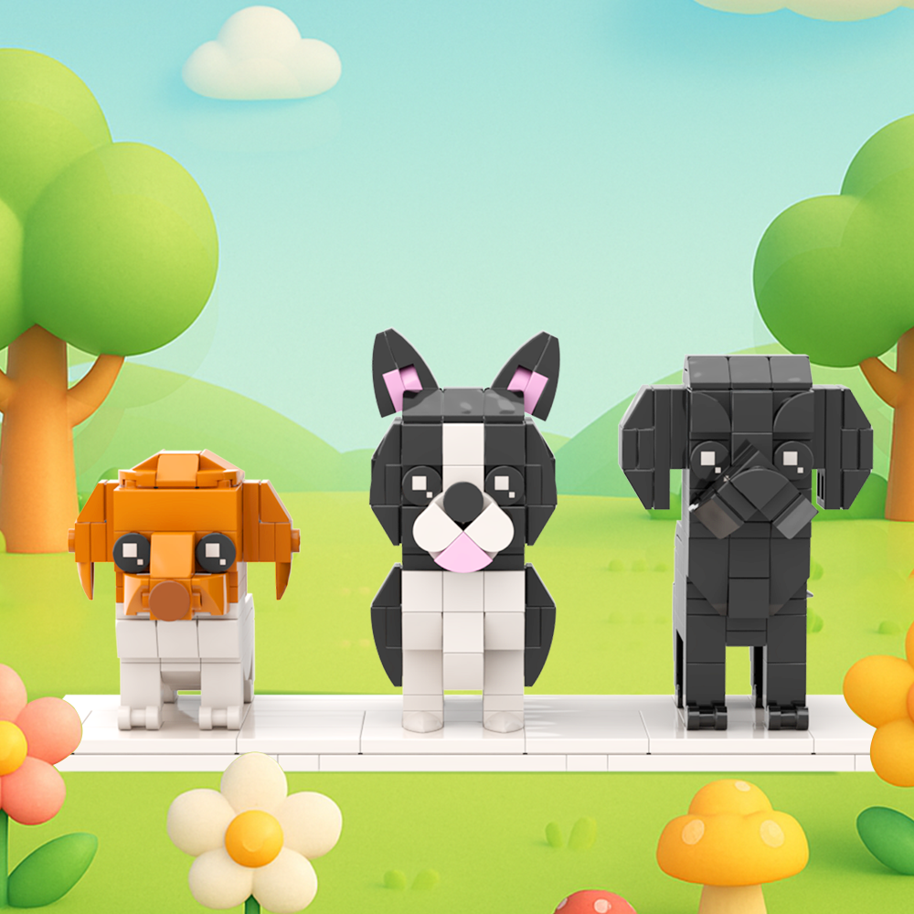Persaonalized Cat Dog Full Body Brick Figures Pet Family Gift