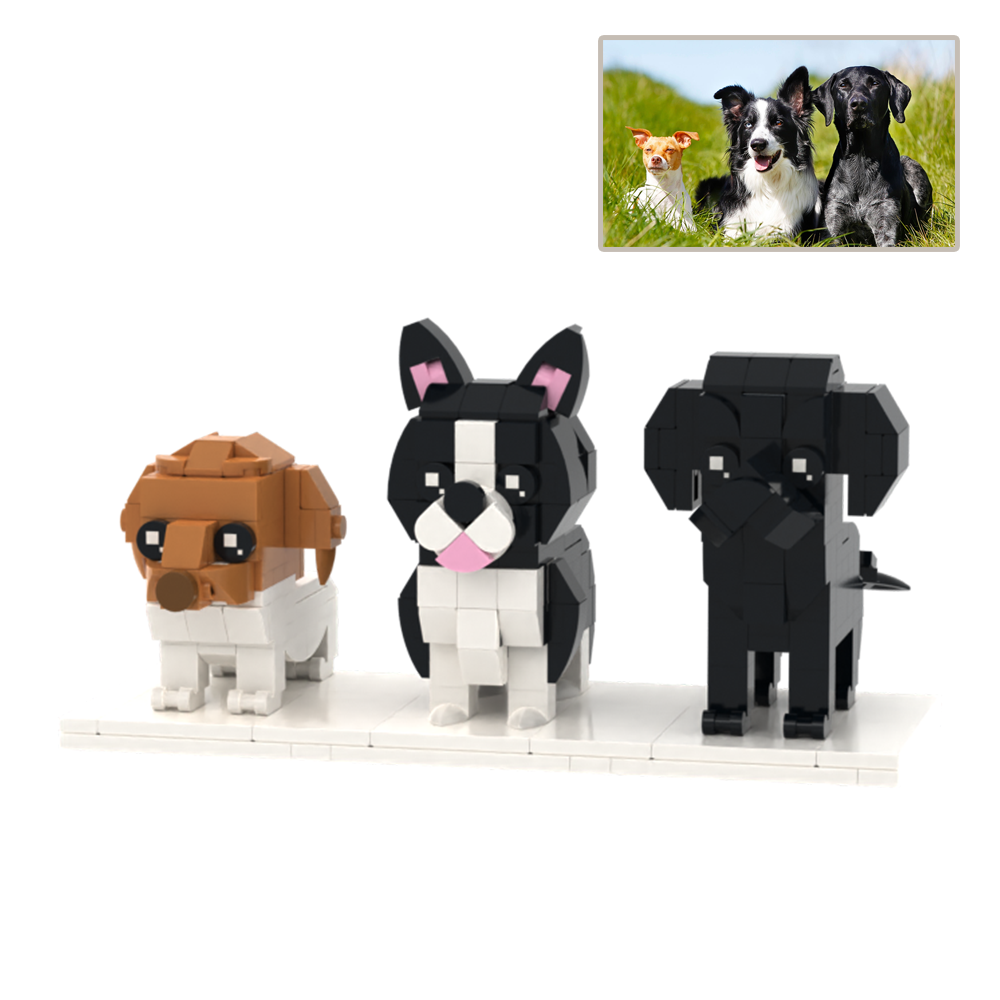 Persaonalized Cat Dog Full Body Brick Figures Pet Family Gift