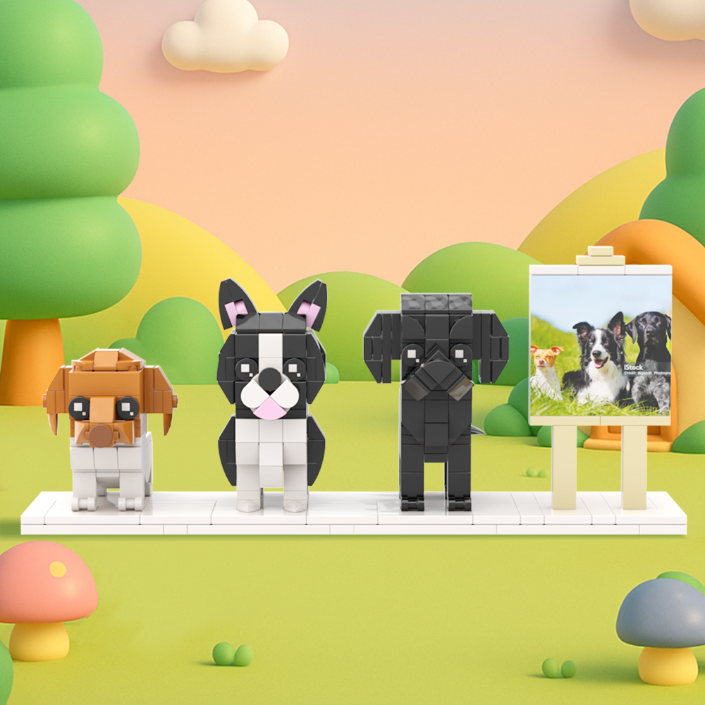Persaonalized Cat Dog Full Body Brick Figures Pet Family Gift