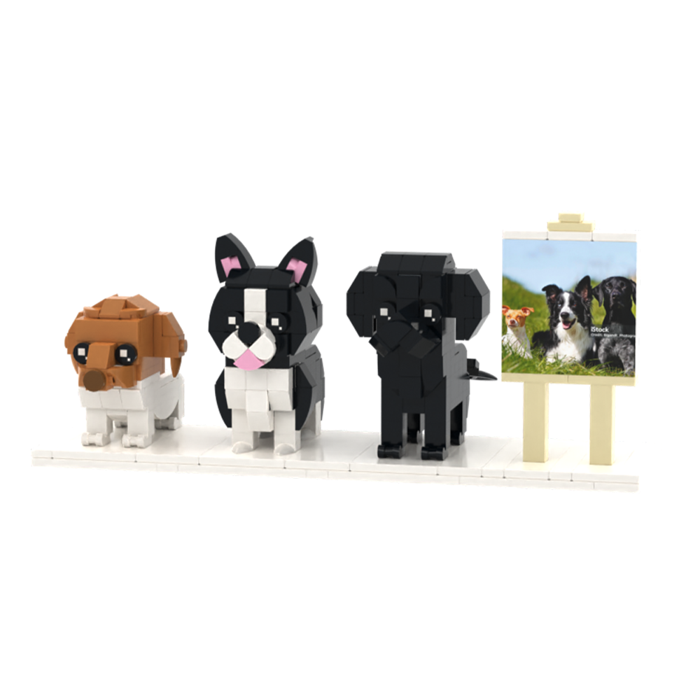 Persaonalized Cat Dog Full Body Brick Figures Pet Family Gift