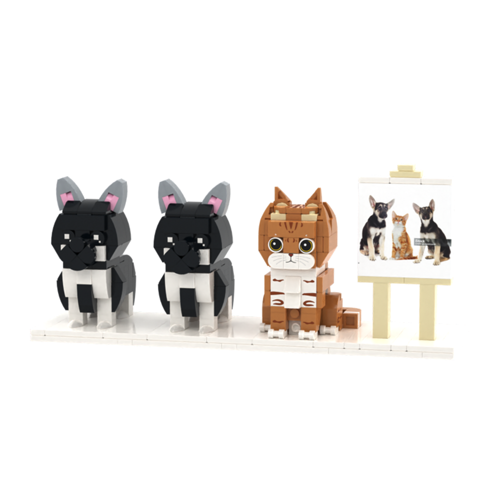 Persaonalized Cat Dog Full Body Brick Figures Pet Family Gift