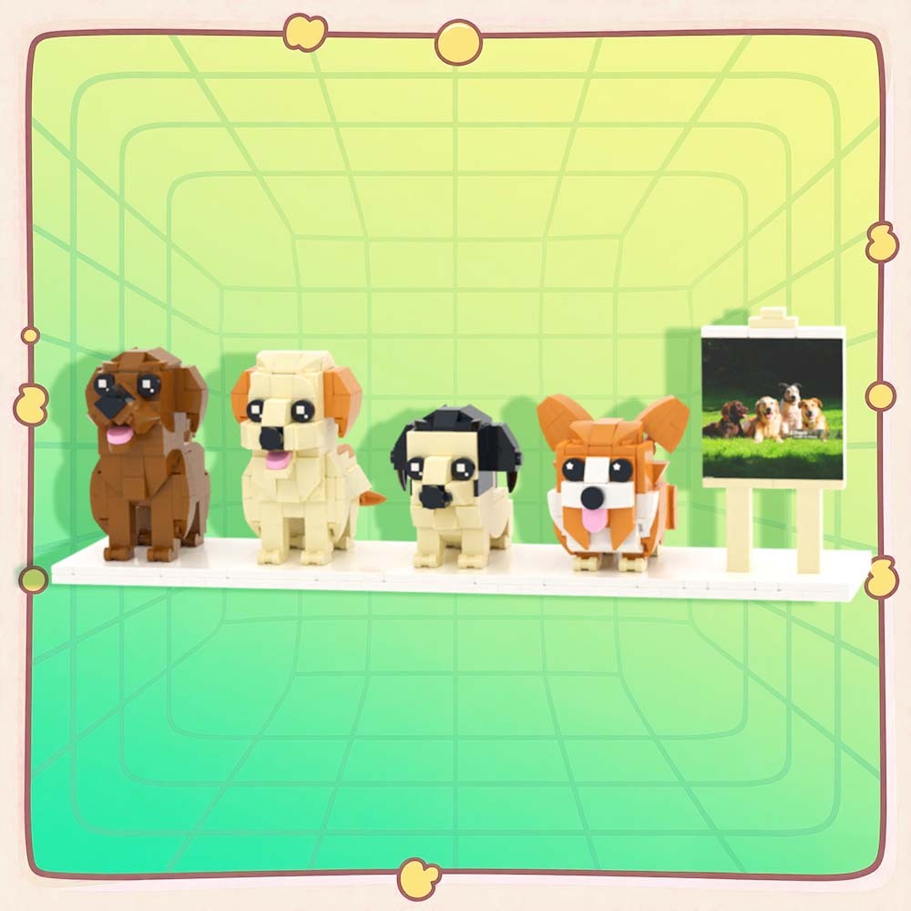Persaonalized Cat Dog Full Body Brick Figures Pet Family Gift