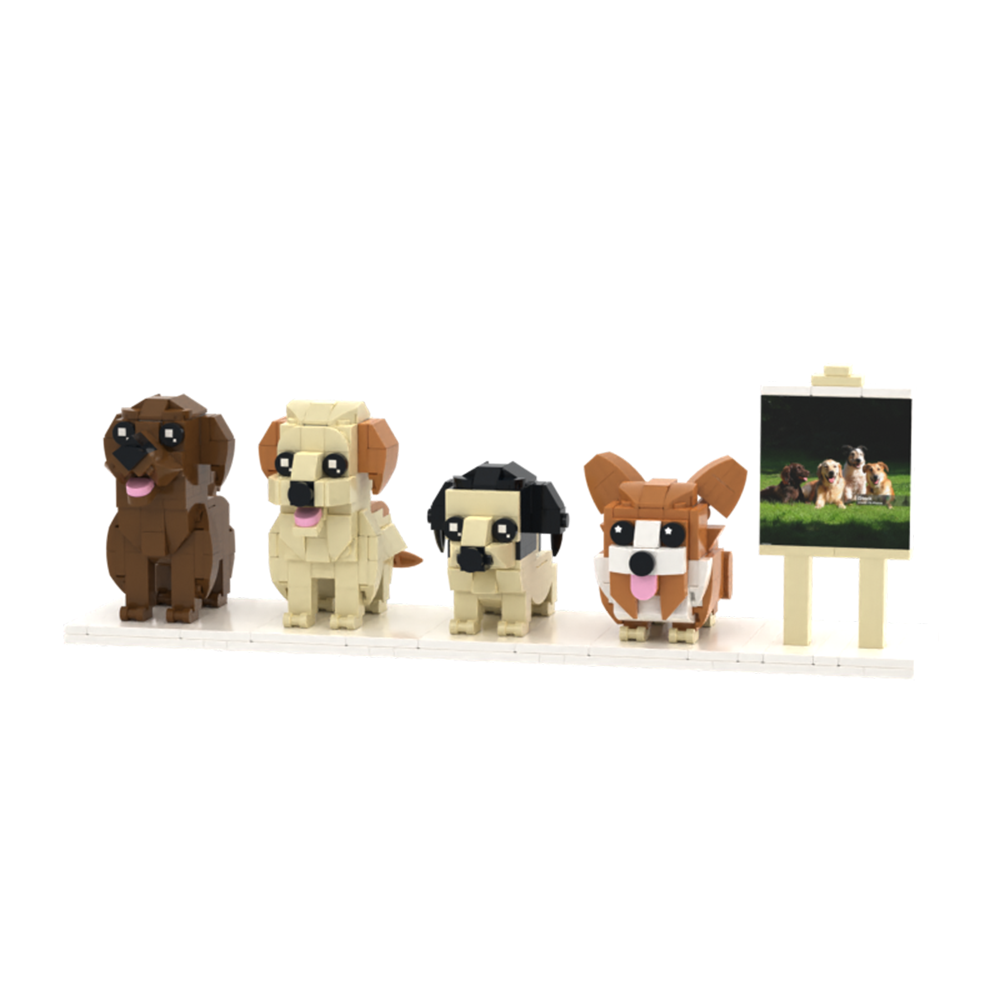 Persaonalized Cat Dog Full Body Brick Figures Pet Family Gift