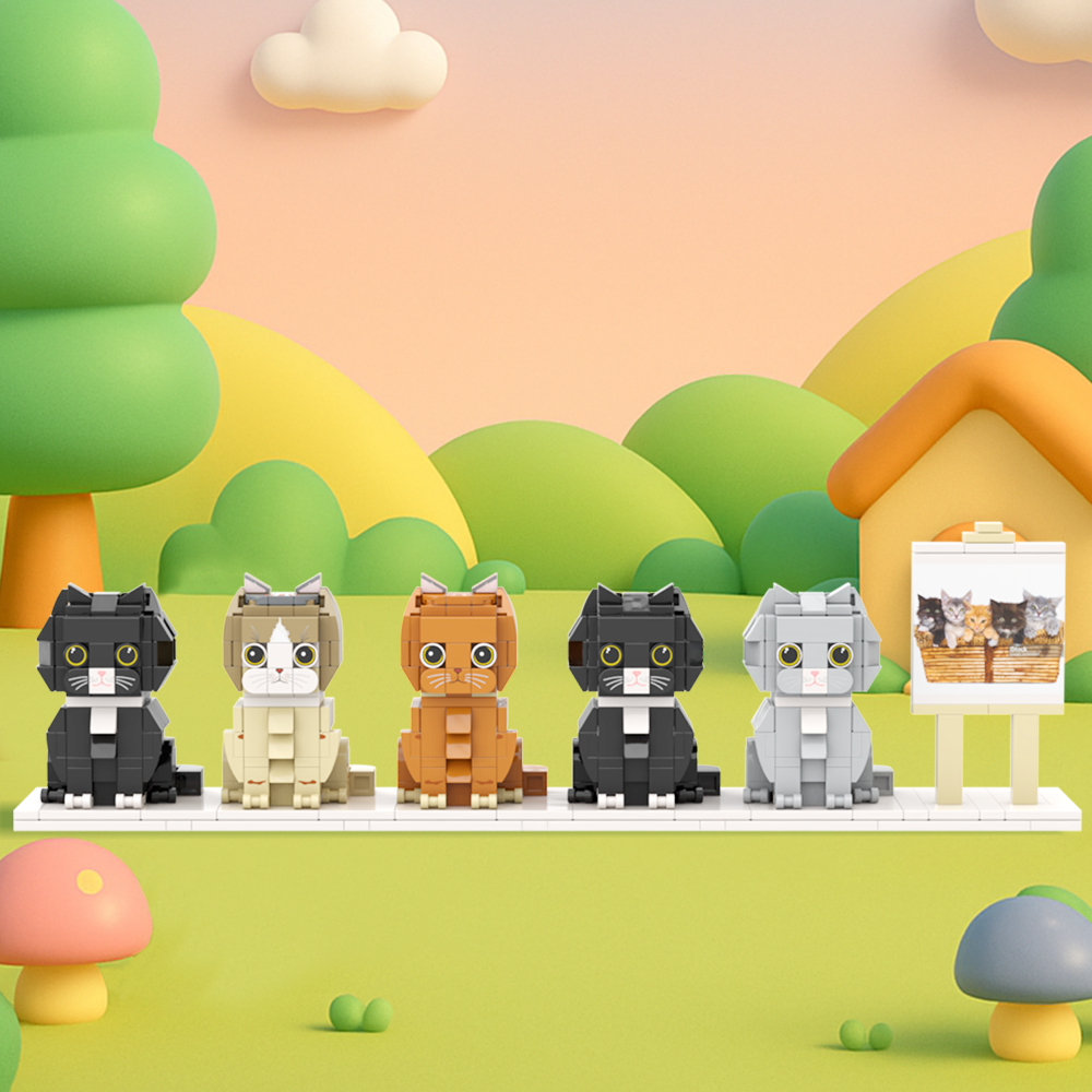 Persaonalized Cat Dog Full Body Brick Figures Pet Family Gift