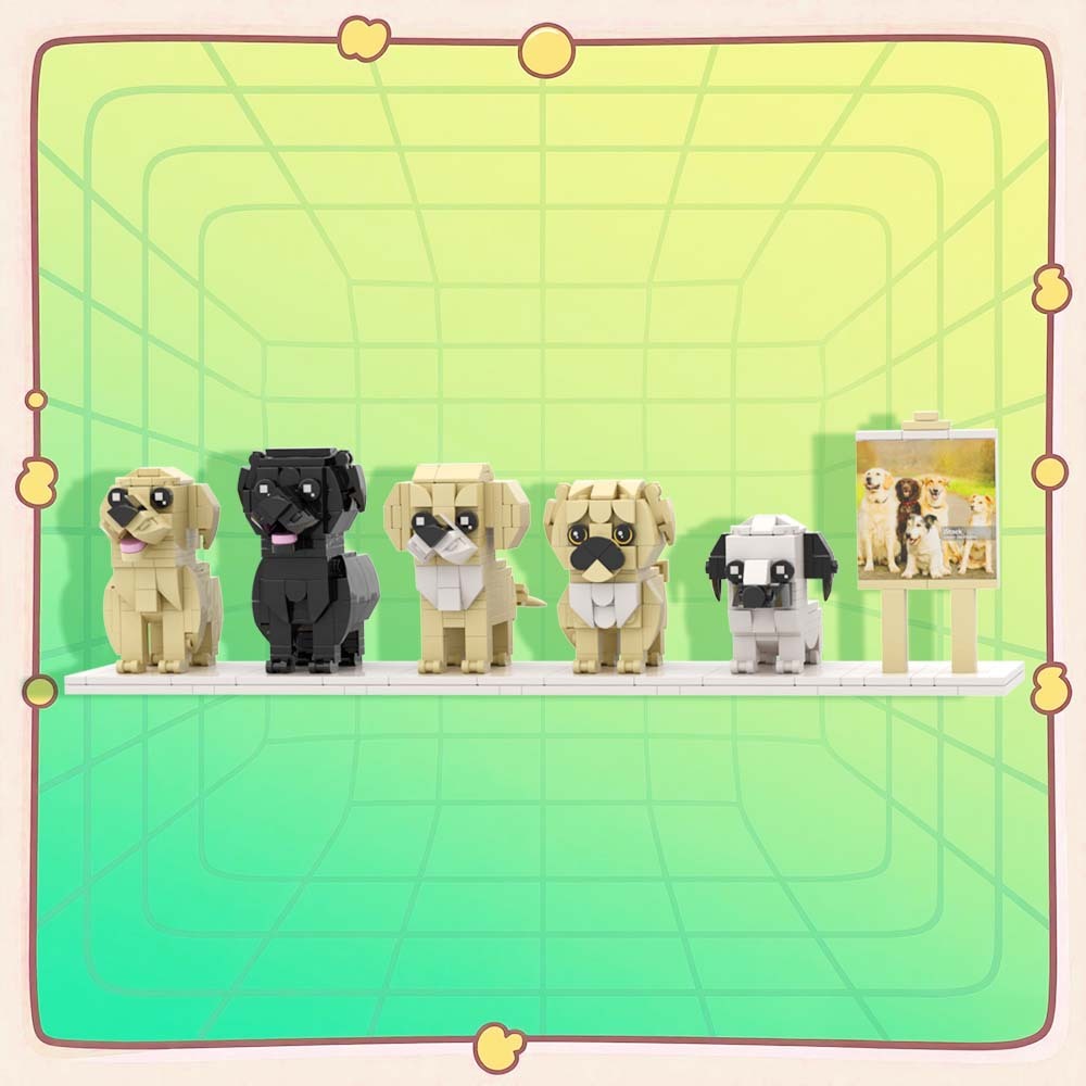 Persaonalized Cat Dog Full Body Brick Figures Pet Family Gift