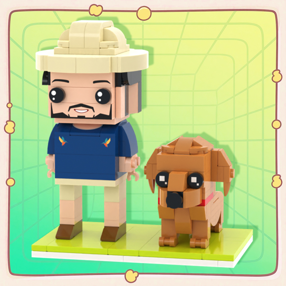 Personalized Fully Body People Sitting With Dog Pets Lovers Gifts - Get Photo Blanket