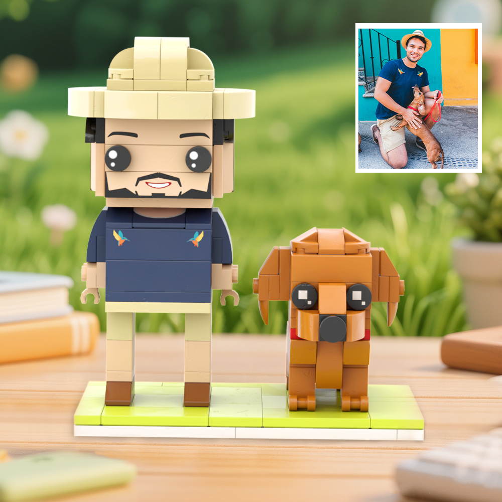 Personalized Fully Body People Sitting With Dog Pets Lovers Gifts - Get Photo Blanket