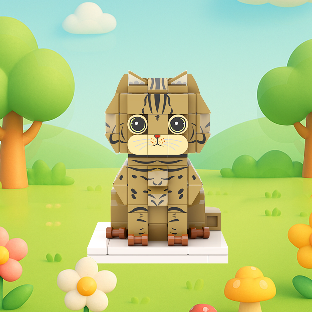 Persaonalized Cat Dog Full Body Brick Figures Pet Family Gift