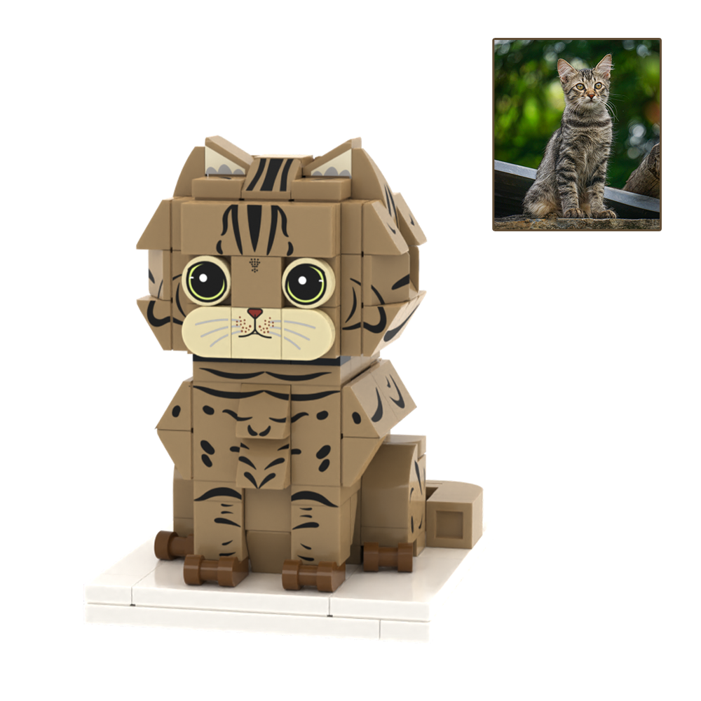 Persaonalized Cat Dog Full Body Brick Figures Pet Family Gift