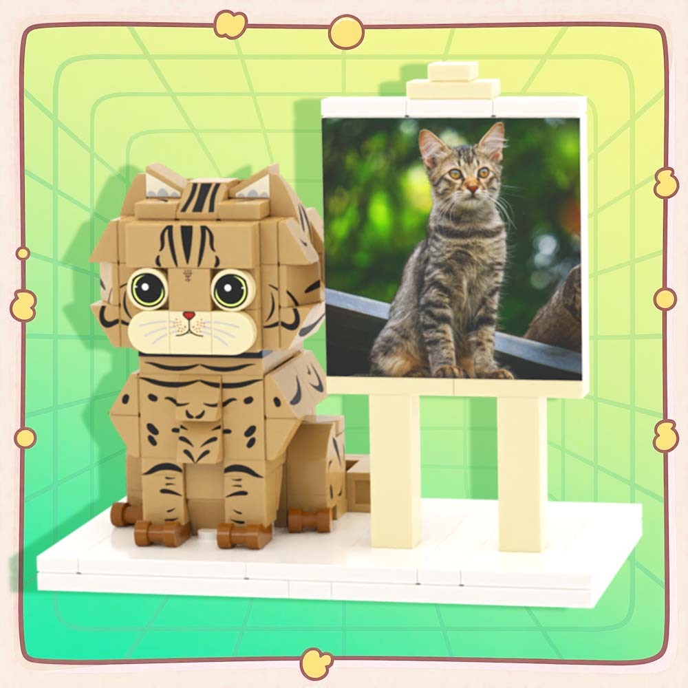 Persaonalized Cat Dog Full Body Brick Figures Pet Family Gift