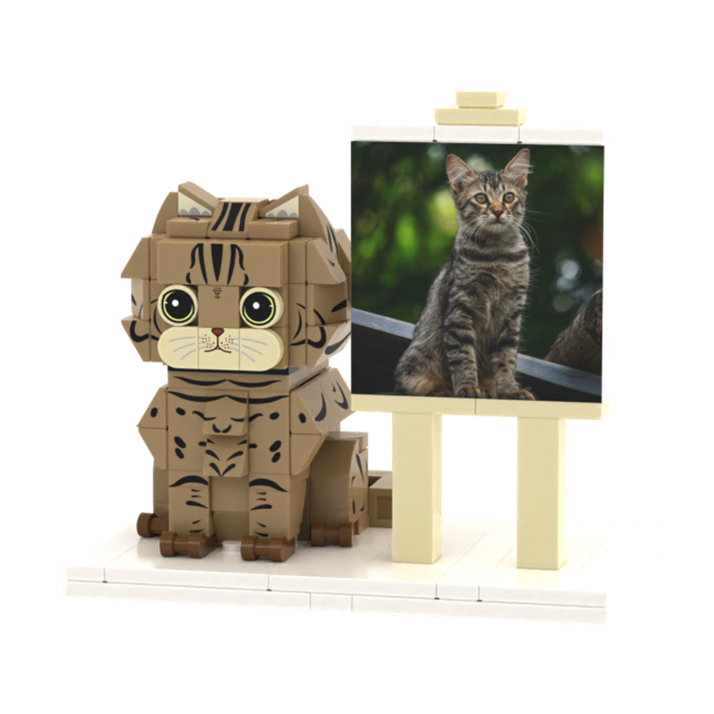 Persaonalized Cat Dog Full Body Brick Figures Pet Family Gift