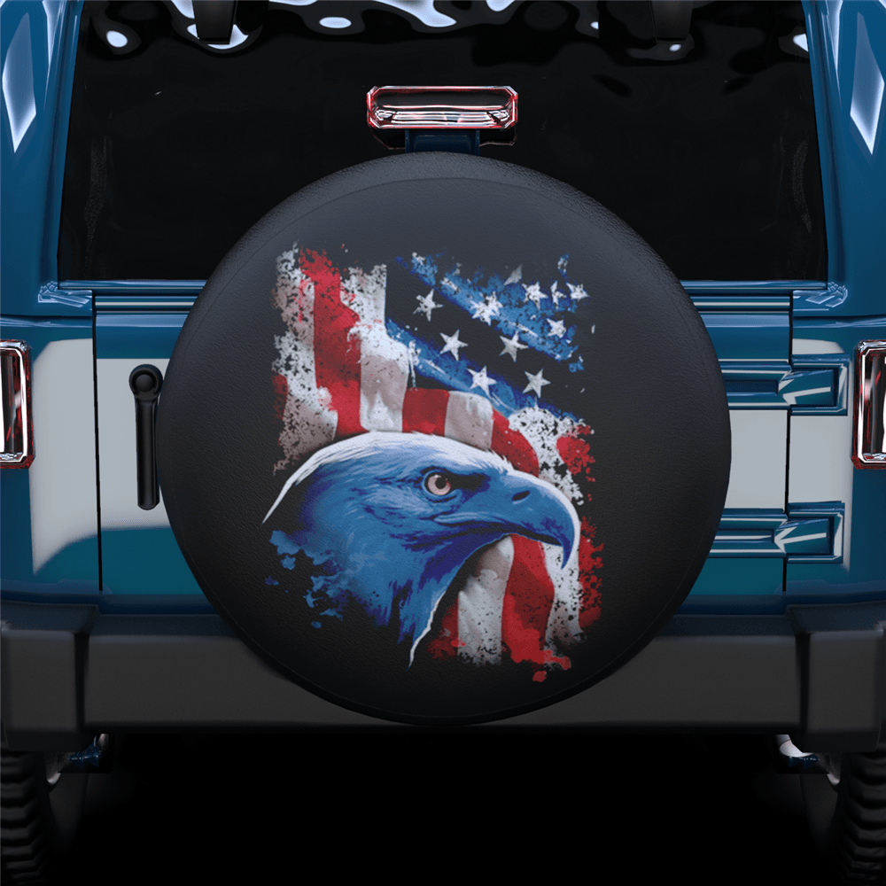 Side Face American Eagle Spare Tire Cover For RV - MyFaceTshirt