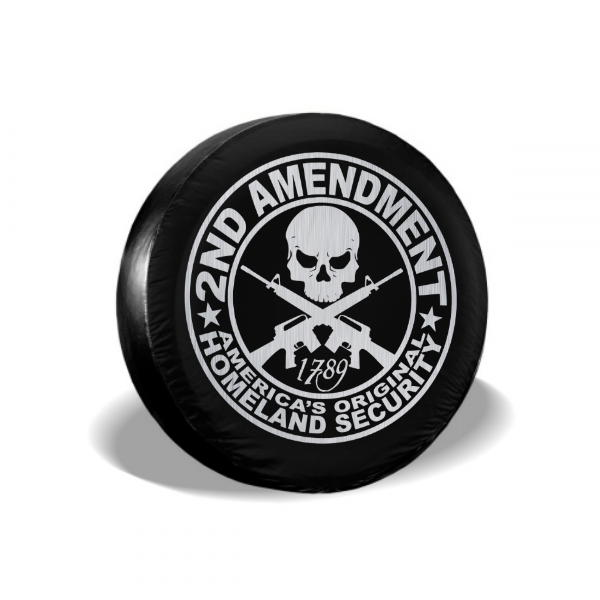 Cross Gun Skull Spare Tire Cover For RV - MyFaceTshirt