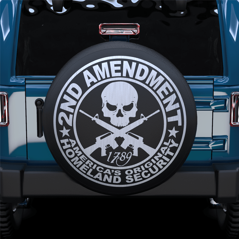 Cross Gun Skull Spare Tire Cover For RV - MyFaceTshirt