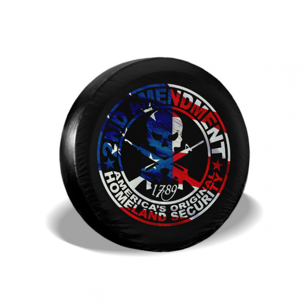 Color Gun Cross Spare Tire Cover For RV - MyFaceTshirt