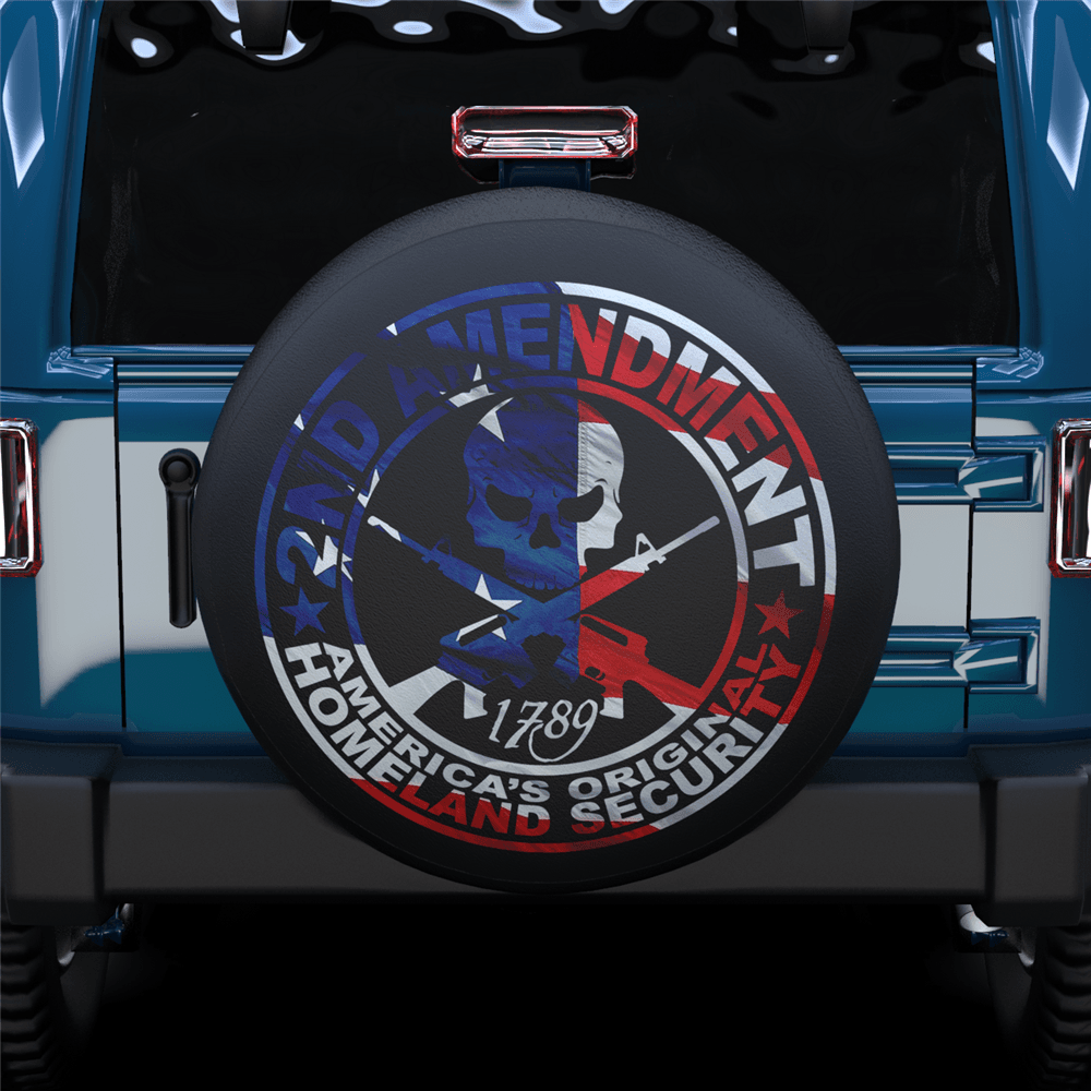 Color Gun Cross Spare Tire Cover For RV - MyFaceTshirt