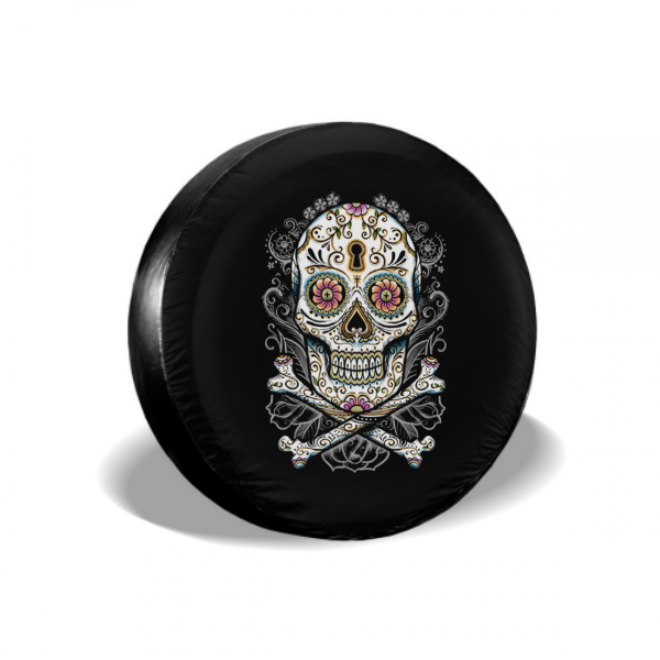 Art Skull Spare Tire Cover - MyFaceTshirt