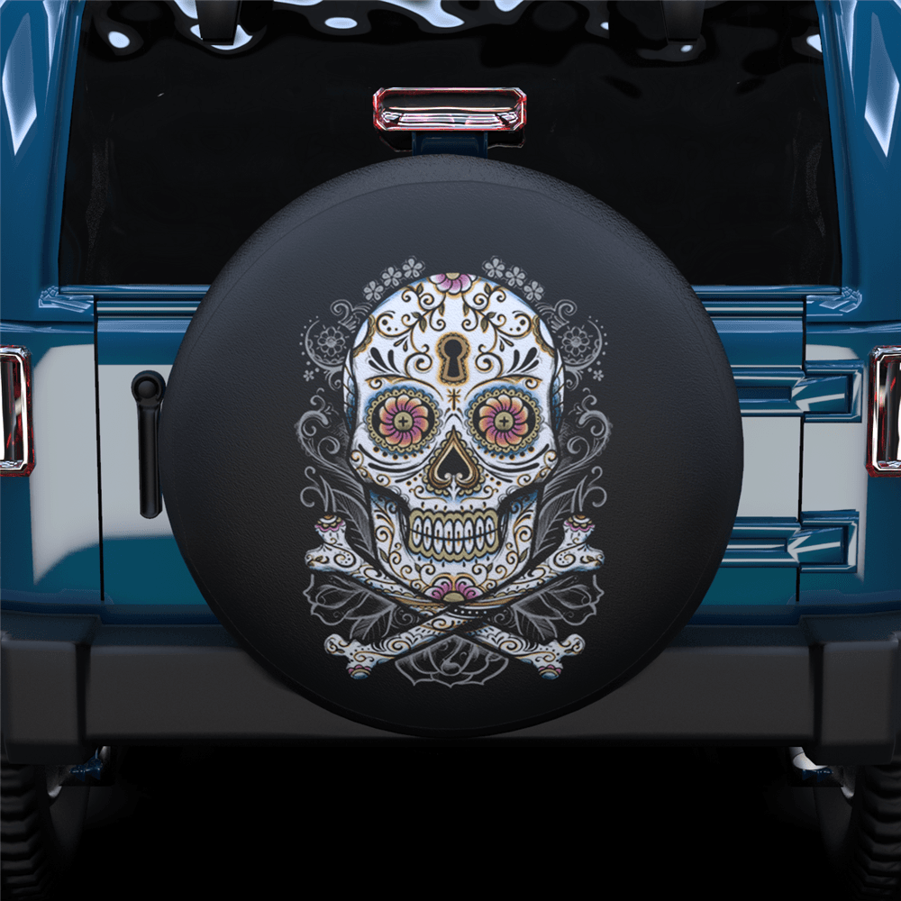 Art Skull Spare Tire Cover - MyFaceTshirt