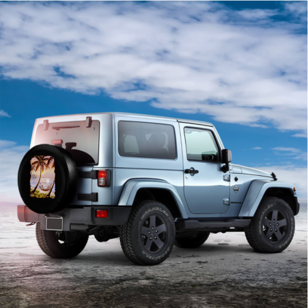 Seaside Style Under Coconut Trees Spare Tire Cover For Jeep/RV/Camper/SUV - MyFaceTshirt