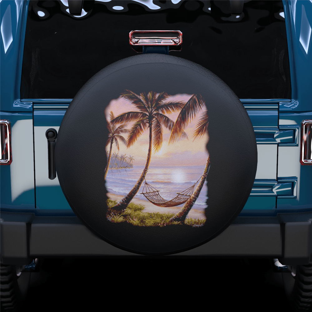 Seaside Style Under Coconut Trees Spare Tire Cover For Jeep/RV/Camper/SUV - MyFaceTshirt