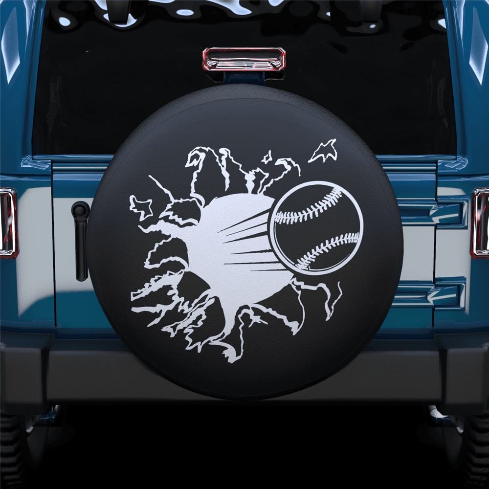 Hit By A Baseball Spare Tire Cover For SUV - MyFaceTshirt