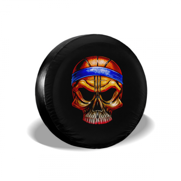 Basketball Theme Skull Spare Tire Cover For SUV - MyFaceTshirt