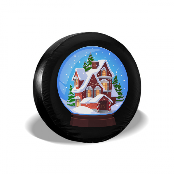 Snow Globe Spare Spare Tire Cover For Jeep/RV/Camper/SUV - MyFaceTshirt