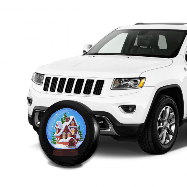 Snow Globe Spare Spare Tire Cover For Jeep/RV/Camper/SUV - MyFaceTshirt