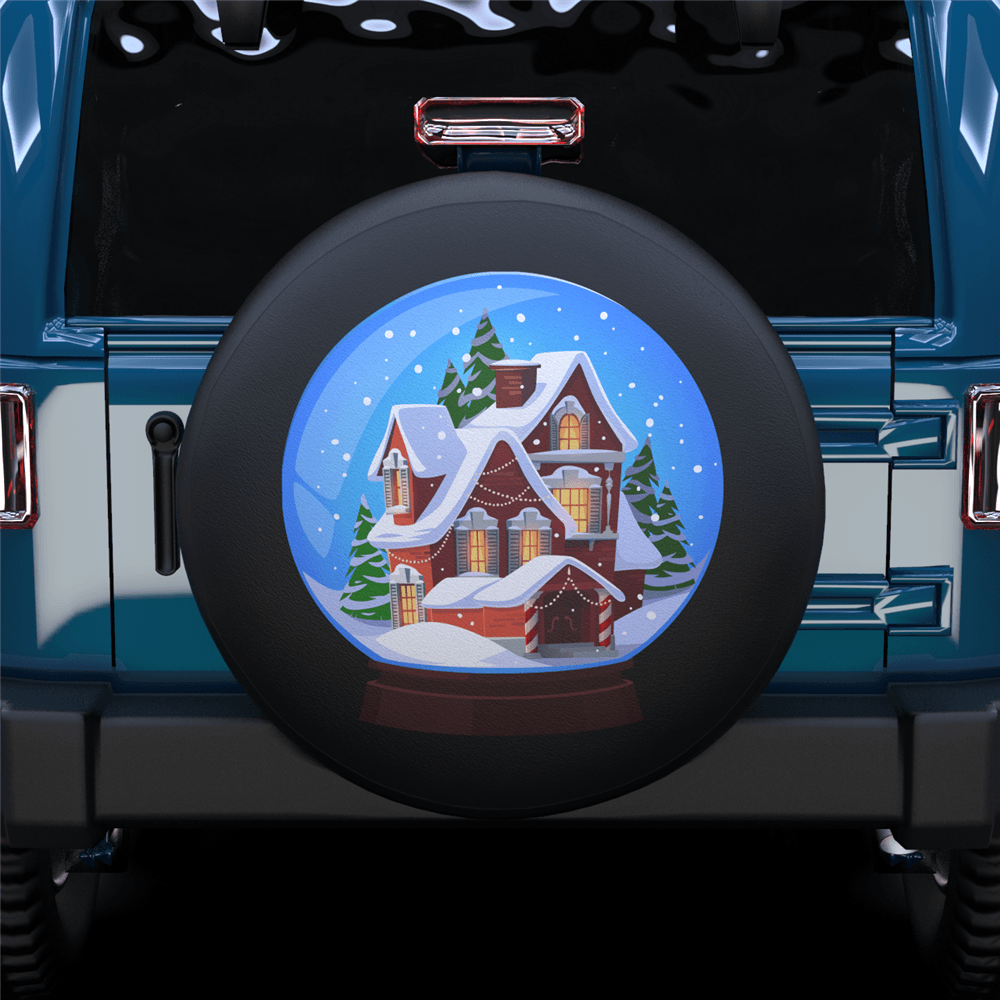 Snow Globe Spare Spare Tire Cover For Jeep/RV/Camper/SUV - MyFaceTshirt