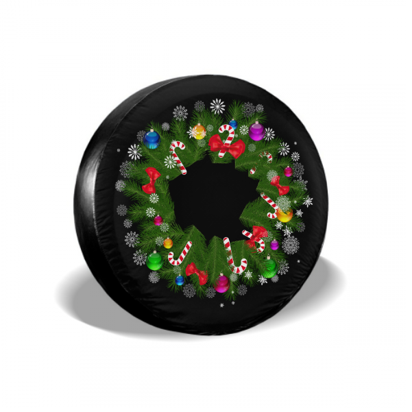Christmas Wreath Spare Tire Cover For SUV - MyFaceTshirt