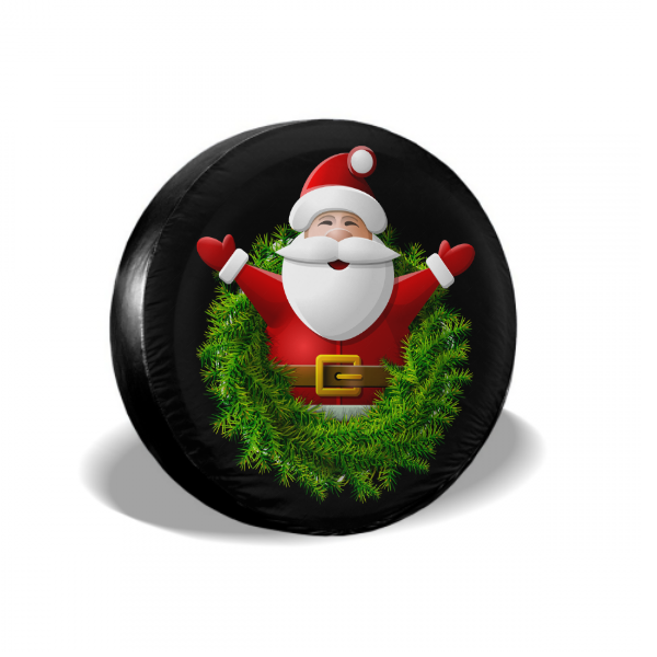 Santa Claus & Wreath Spare Tire Cover For RV - MyFaceTshirt