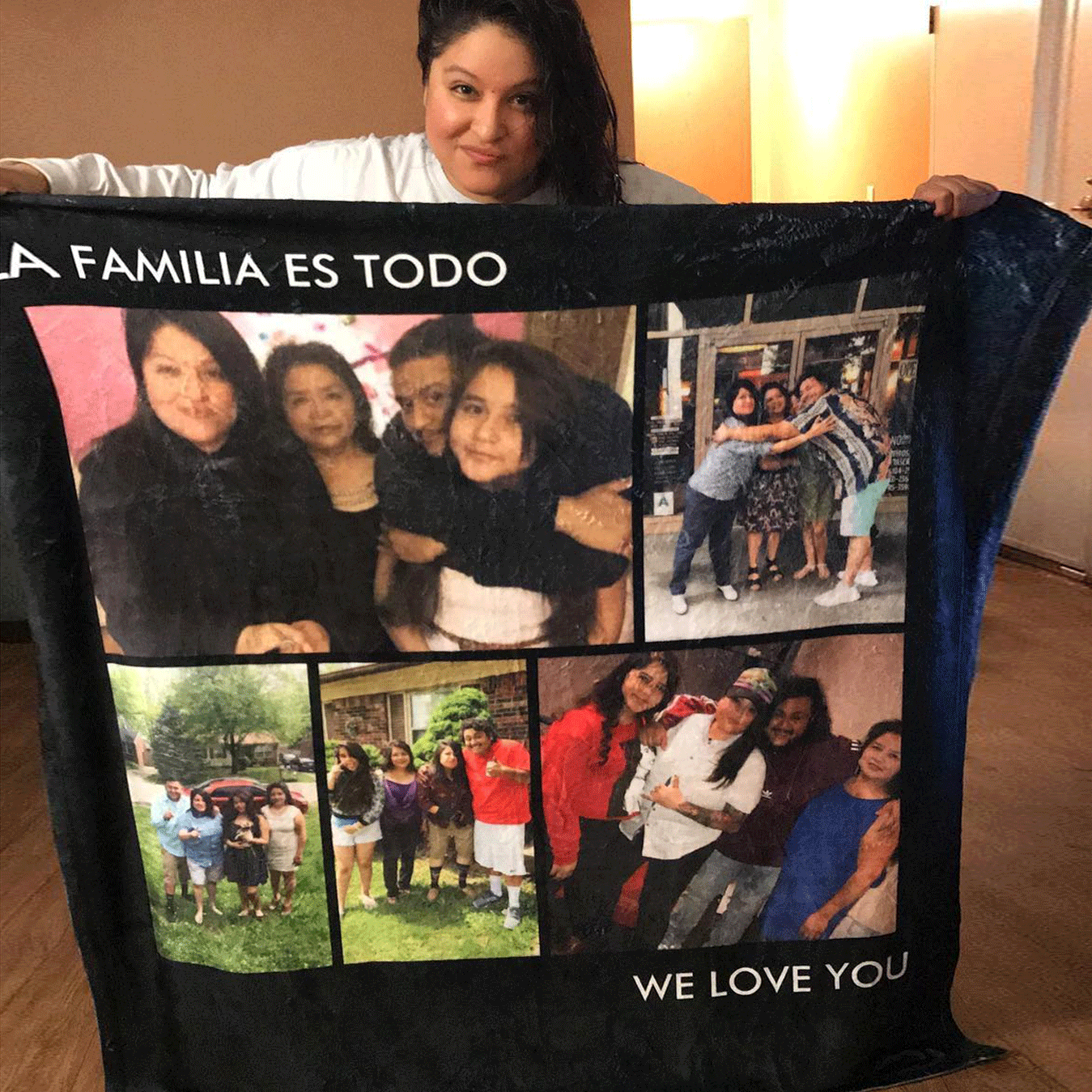 Custom Blankets Personalized Photo Blankets Custom Collage Blankets With 2 Photos Our Family Memory