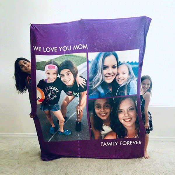 Personalized Photo Blankets Custom Blankets Custom Collage Blankets Memory Gift For Family