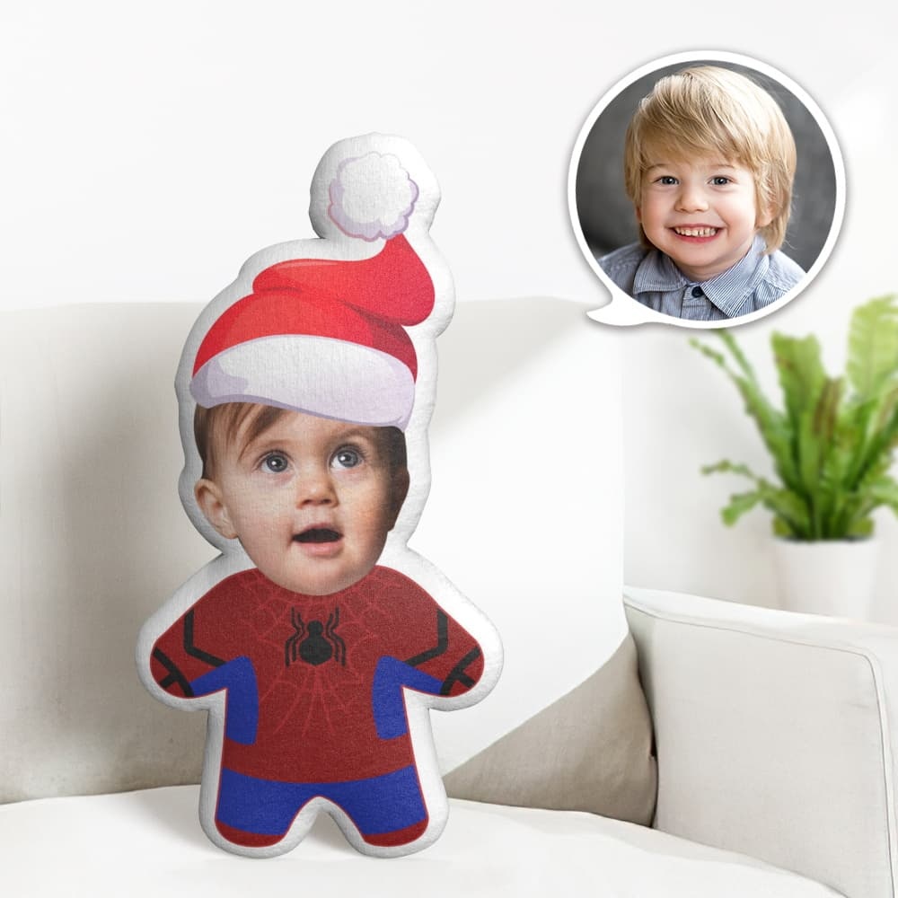 Christmas Gift Custom Spider-Man Minime Throw Pillow Custom Marvel Pillow Personalized Photo Minime Pillow - Get Photo Blanket