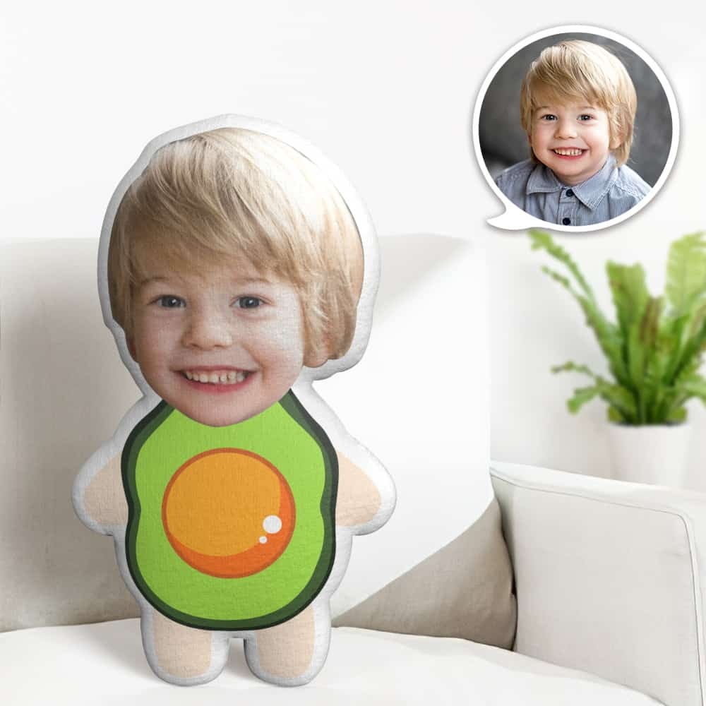 Custom Face Pillow Avocado Minime Personalized Photo Minime Pillow Gifts - Get Photo Blanket