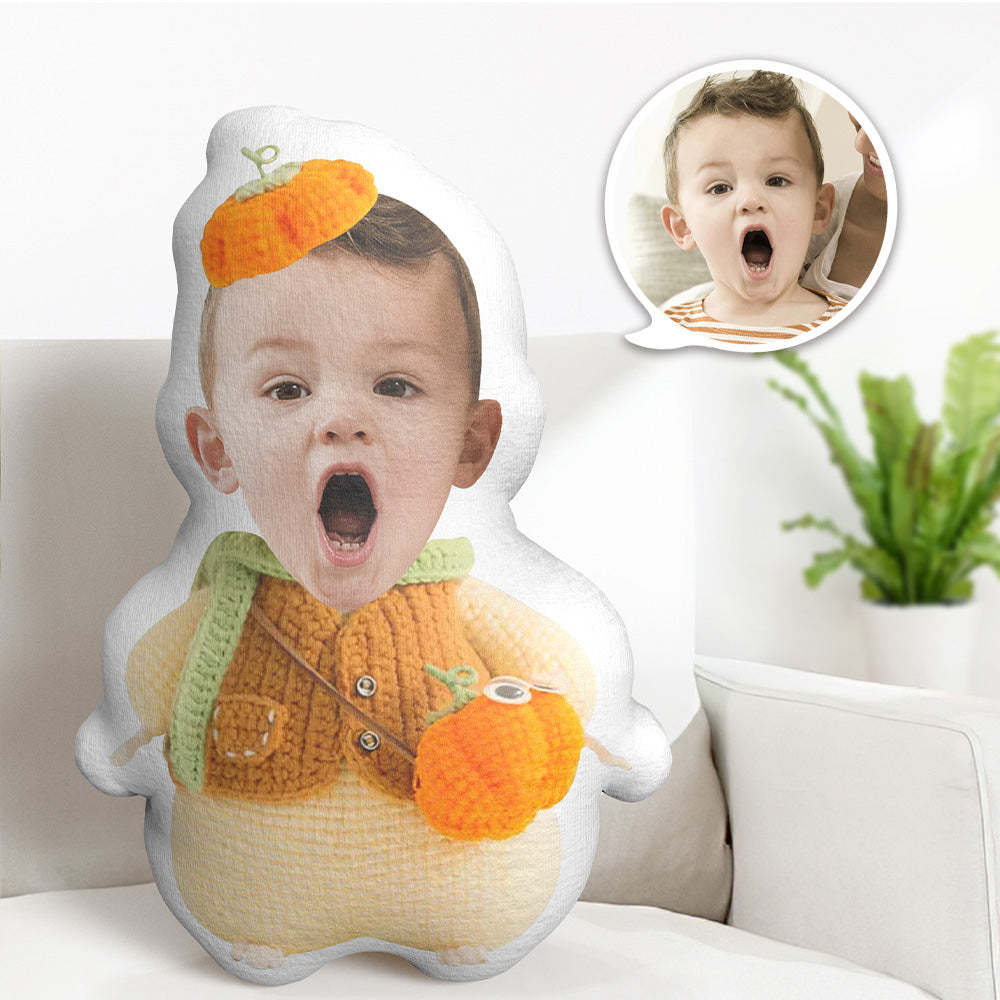 Custom Photo Face Pillow Baby Doll Pattern Personalized Pumpkin Face Pillow  Face Picture Pillow Doll Face Body Pillow - Get Photo Blanket