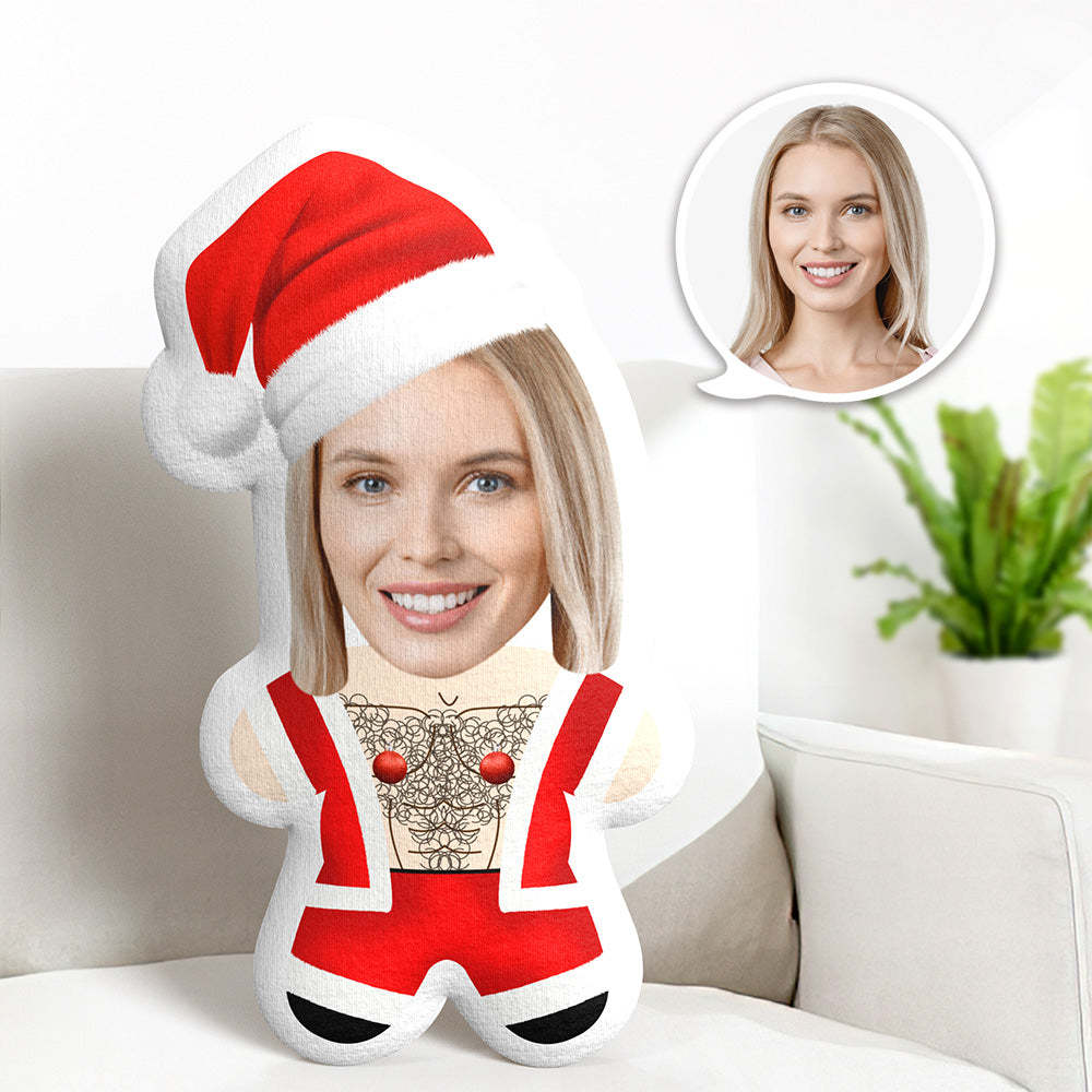 Custom Pillow Face Body Pillow Sexy Christmas Santa Claus Christmas Pillow Personalized Photo Pillow Gift MiniMe Pillow - Get Photo Blanket