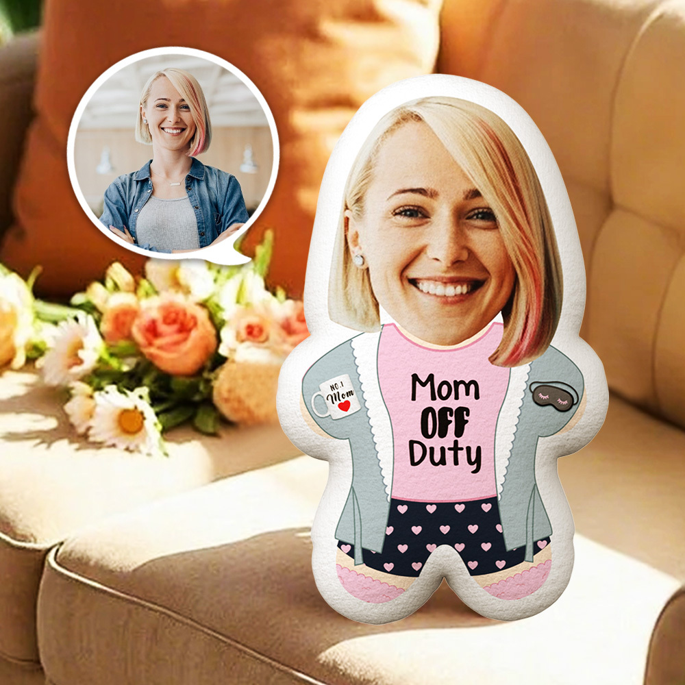 Custom Minime Pillow Mom Off Duty Face Pillow Gifts for Mother