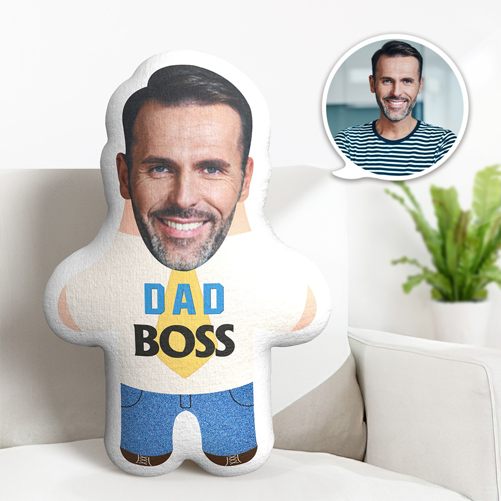 Custom Minime Pillow Dad Boss Face Pillow Father's Day Gifts