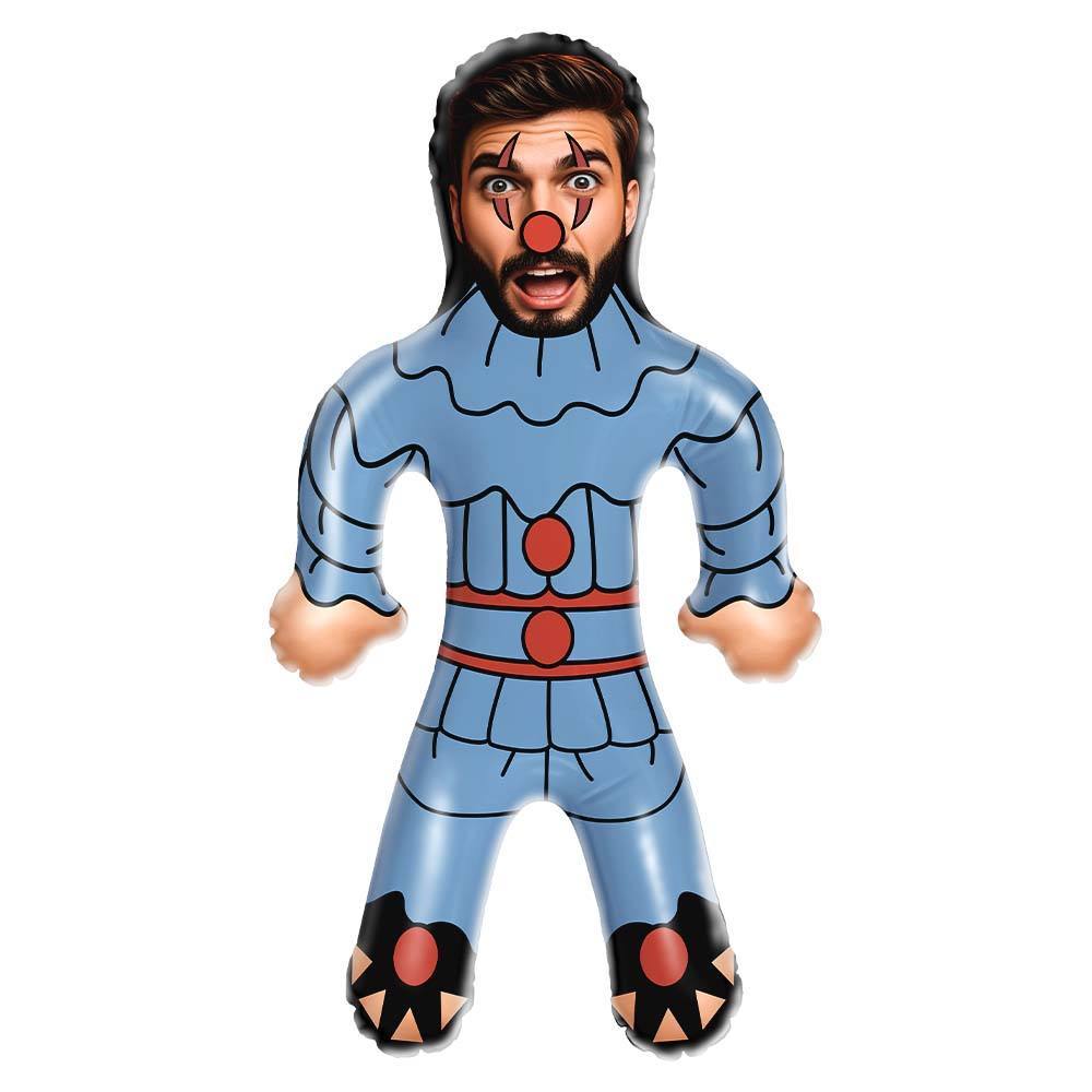 Classic Halloween Air MiniMe Doll Horror Clown Blow Up Doll Create A Horror Halloween Balloon Gift - Get Photo Blanket
