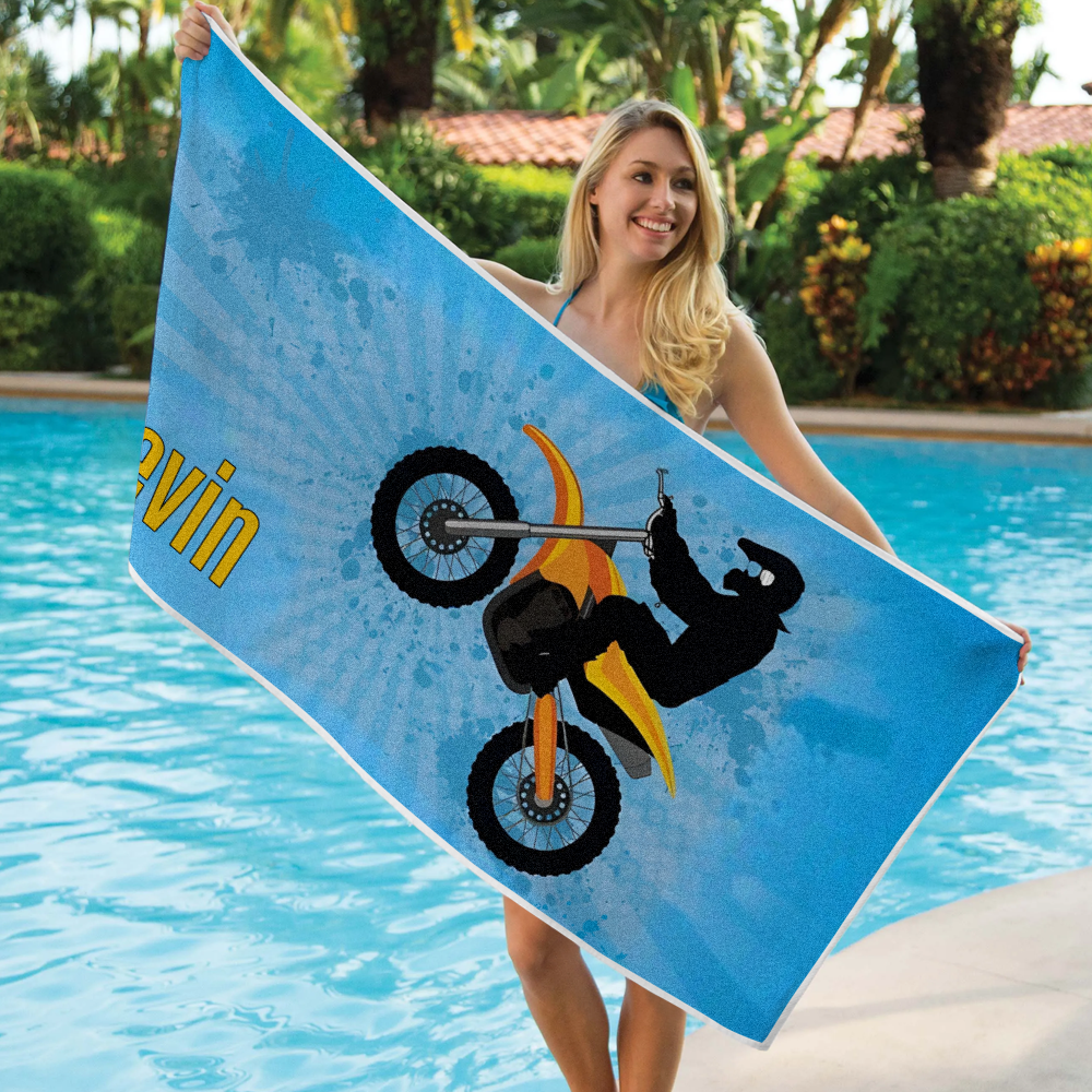 Custom Personalized Lovely Cartoon Car Beach towels for Summer & Beach