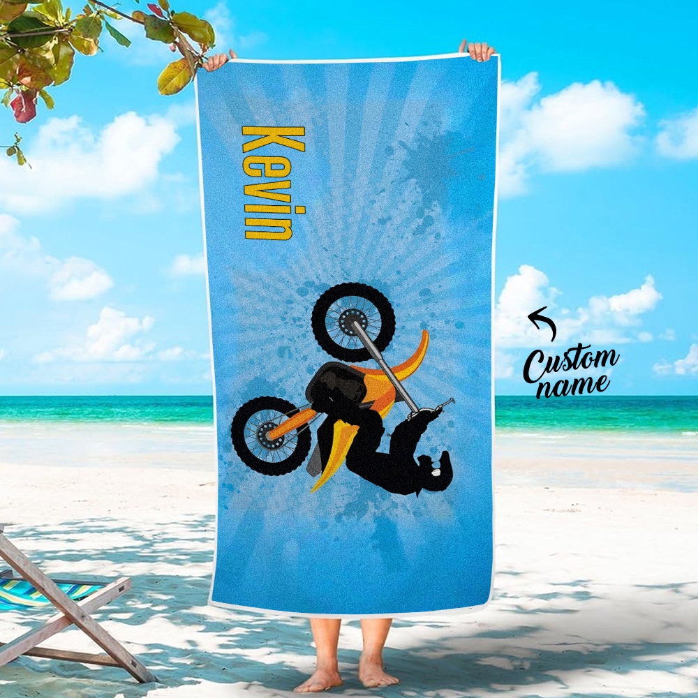Custom Personalized Lovely Cartoon Car Beach towels for Summer & Beach