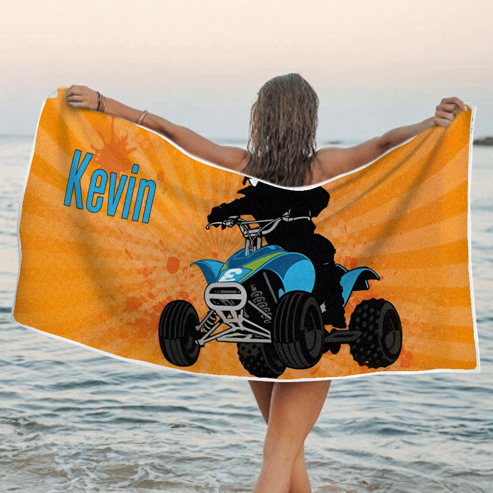 Custom Personalized Lovely Cartoon Car Beach towels for Summer & Beach
