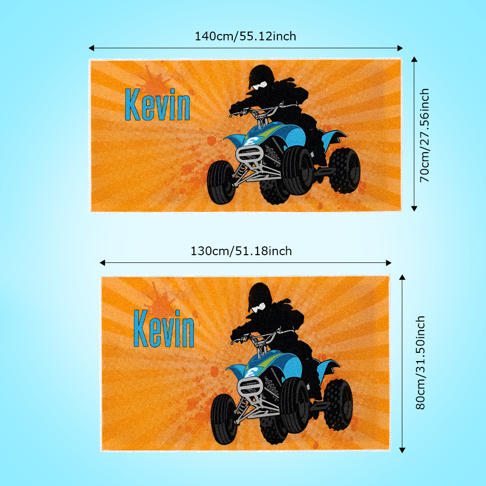 Custom Personalized Lovely Cartoon Car Beach towels for Summer & Beach