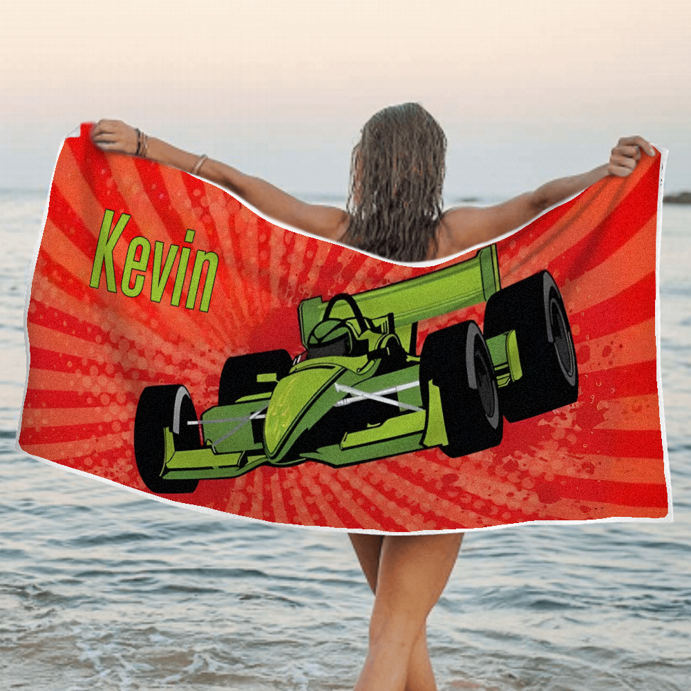 Custom Personalized Lovely Cartoon Car Beach towels for Summer & Beach