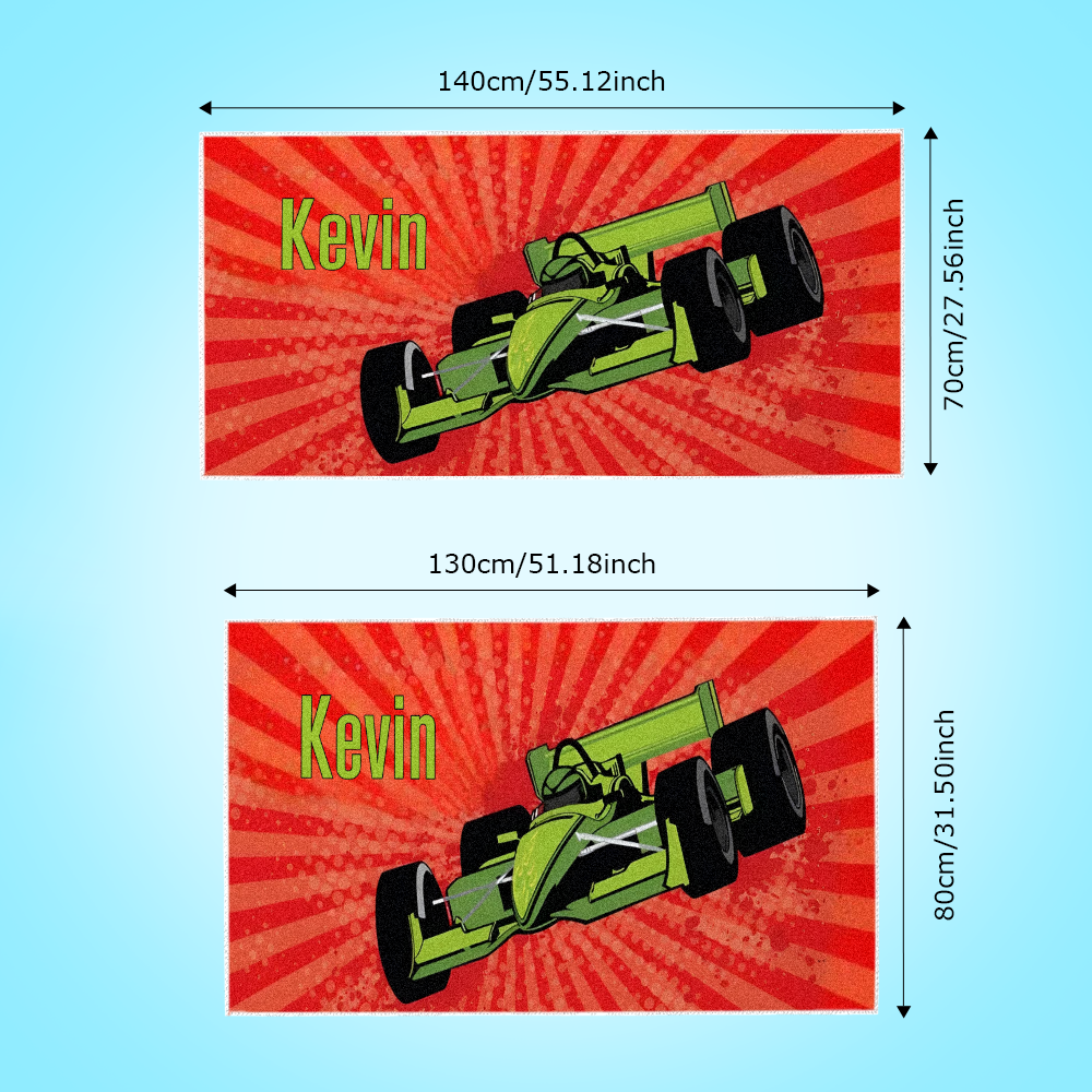 Custom Personalized Lovely Cartoon Car Beach towels for Summer & Beach